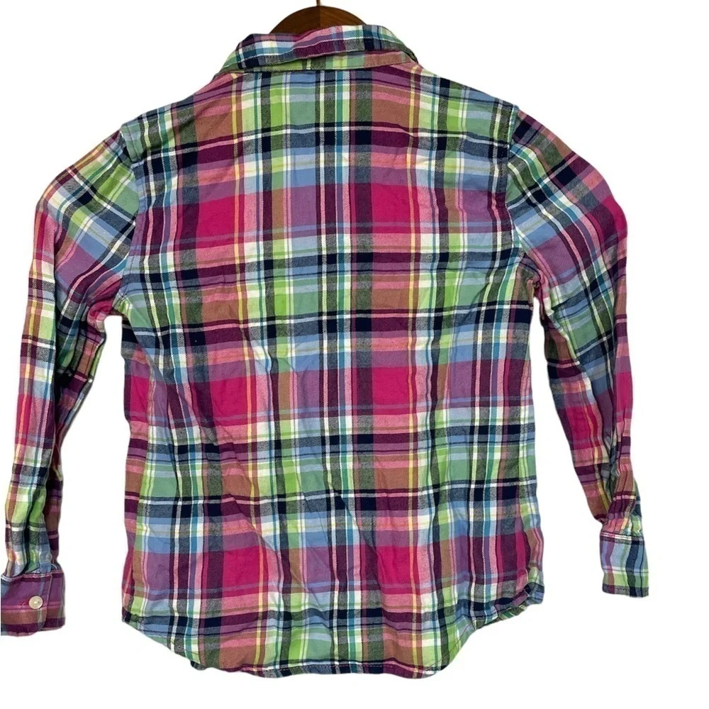 Ralph Lauren plaid shirt with ruffles.